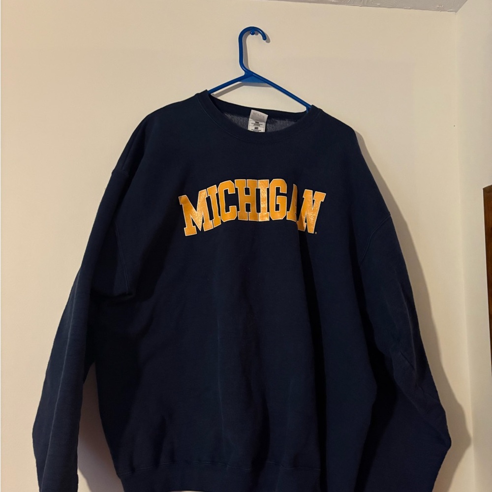 Navy Blue Michigan Crewneck Sweatshirt